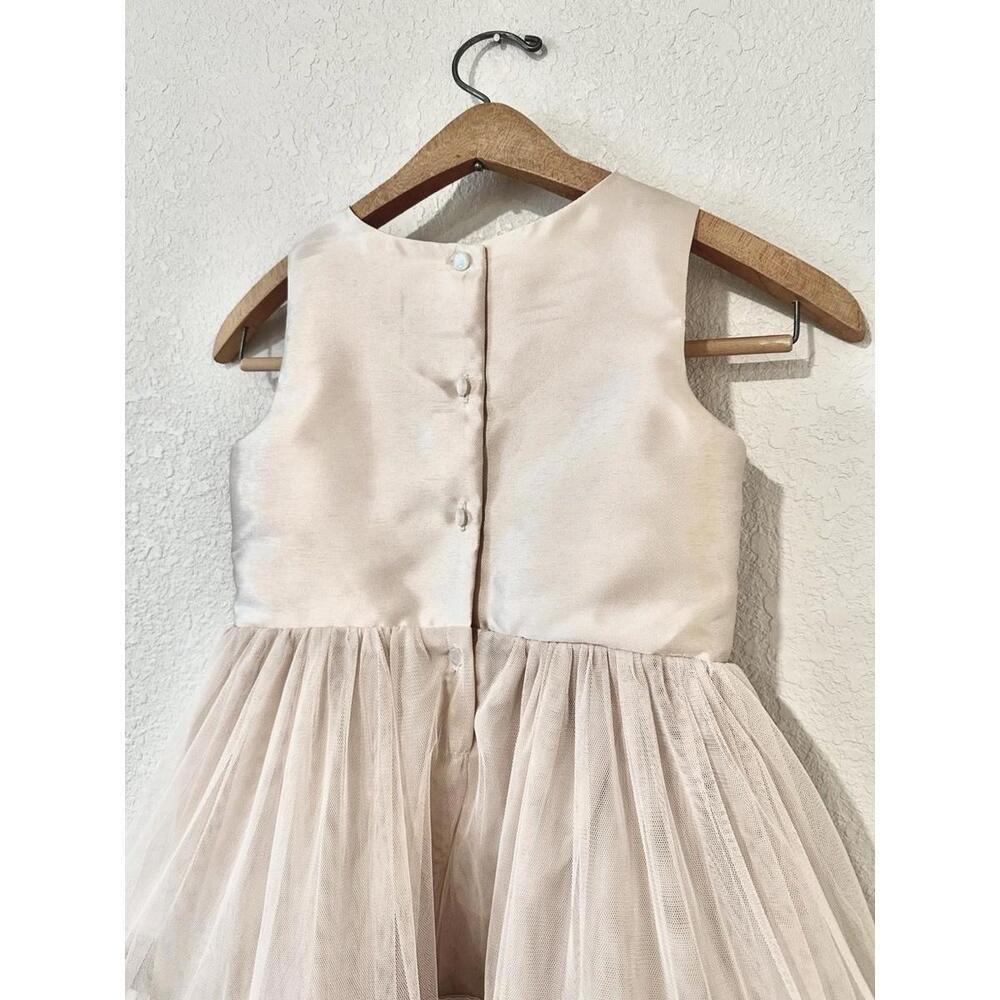 Speechless Kids Girls Dress Midi Sleeveless Champagne Lined Bow Lining Size 6X - Picture 5 of 15